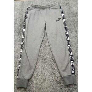 Puma Joggers Sweatpants Womens Large Sweats Jersey Tapered Ankle Workout Pants